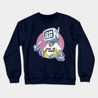 Draw me a Robot (dark) Crewneck Sweatshirt